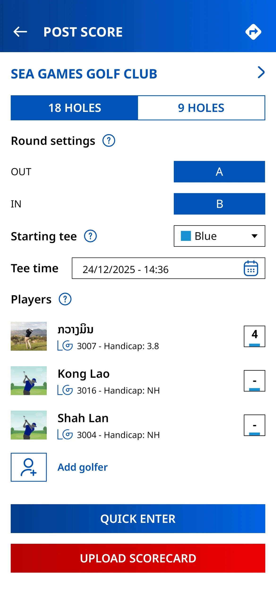Precise Golf HANDICAP. Ensure a fair competition
